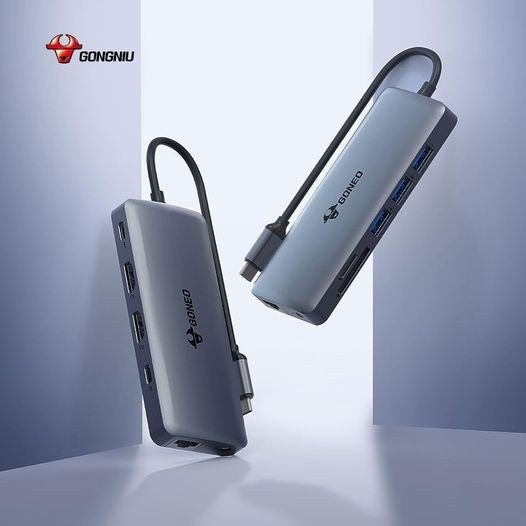 Cáp Chuyển Đổi GONEO USB-C 7 in 1 Hub with 4K HDMI Enternet - Cho Macbook, Surface Pro - Bảo Hành 2 Năm - Chính Hãng