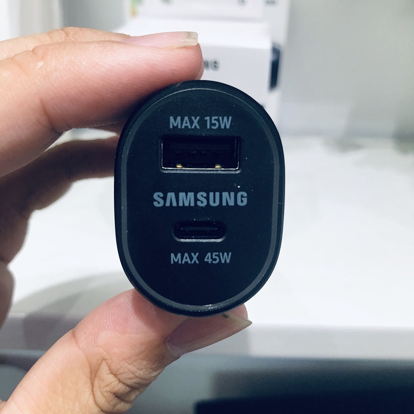 Tẩu sạc xe hơi 45w Samsung EP-L5300XBEGWW (Super Fast Dual) - Fullbox - Chính Hãng