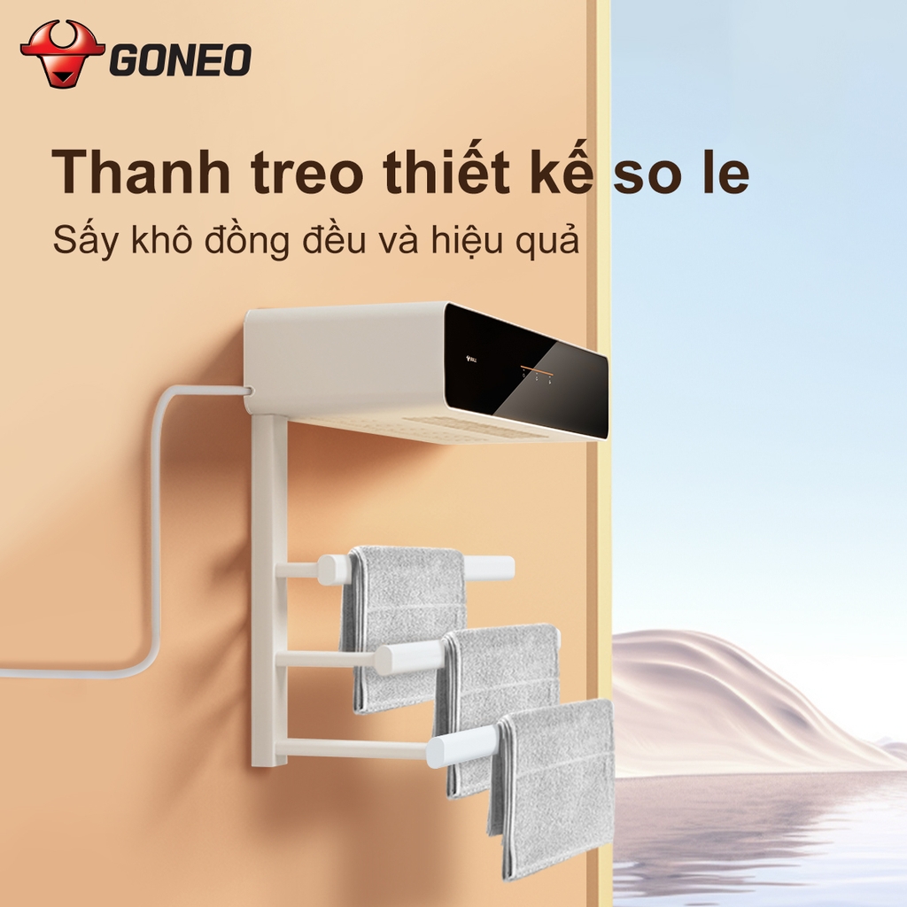 Giá Treo Khăn Điện Thông Minh Gongniu, Sấy Khô Ngăn Ẩm Mốc, Cảm Ứng 1 Chạm, Kiểm Soát Nhiệt Độ