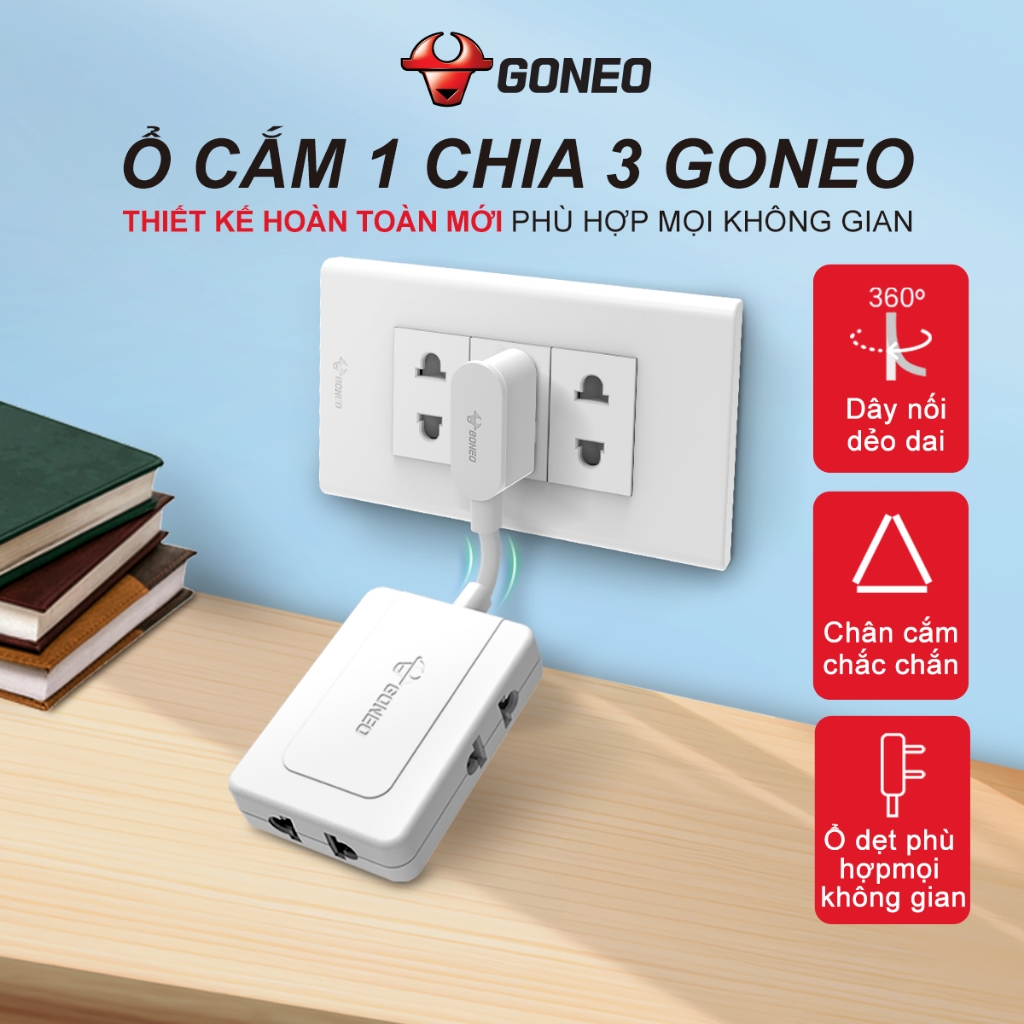 Combo 5 chiếc Ổ Chia Điện GONEO Z030R