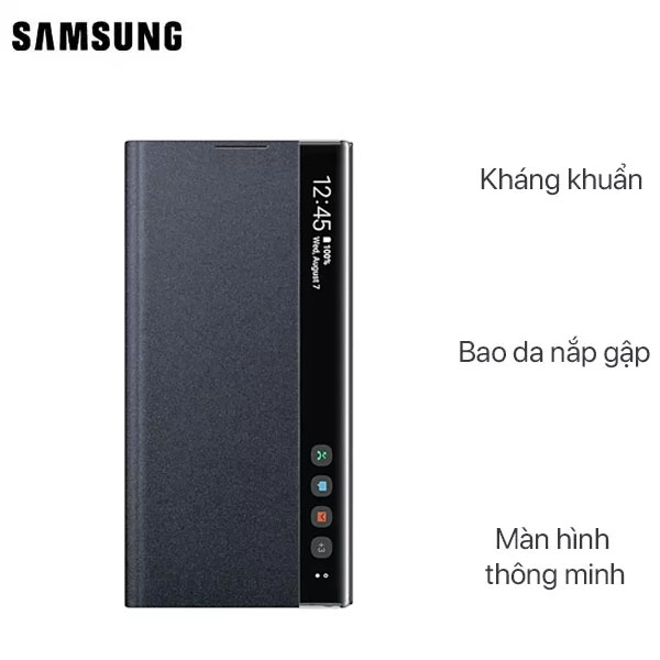 Bao da Clear View Note 10 Plus - Hàng Chính Hãng