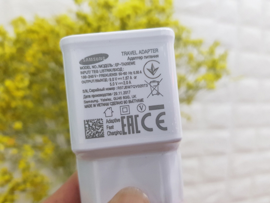 Bộ Cáp Sạc Nhanh Samsung 5V-2A S6/S7 Chính Hãng