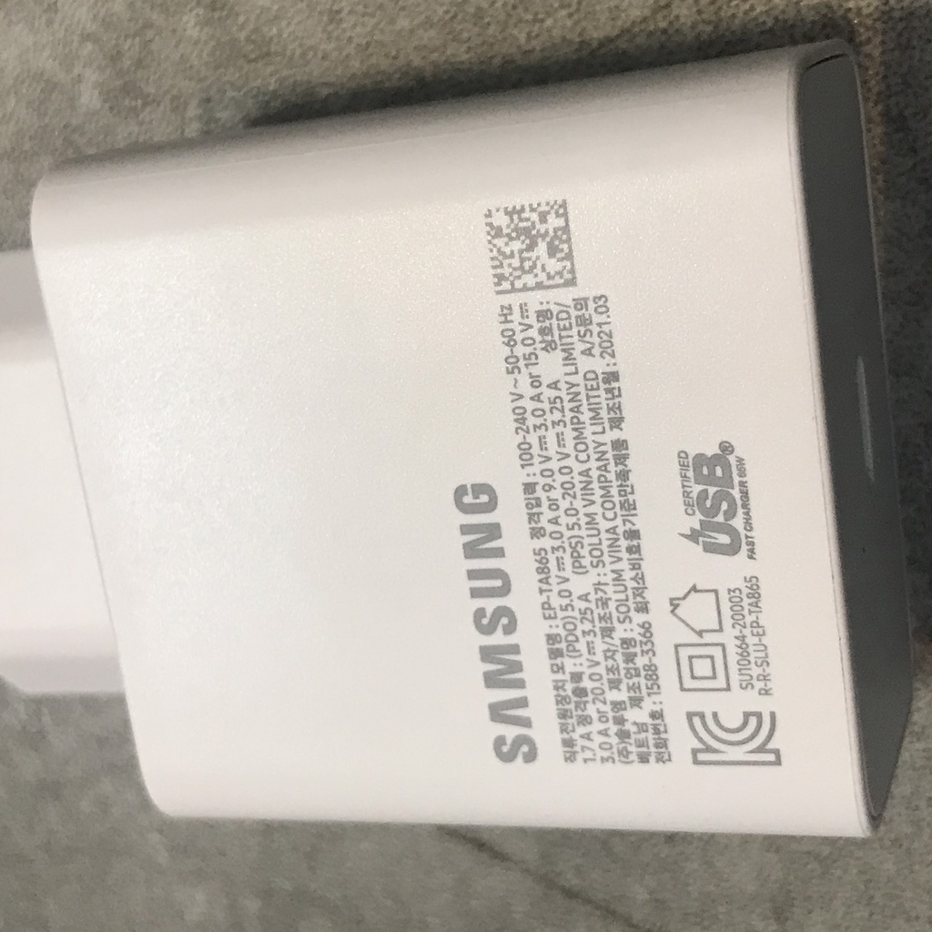 Sạc Nhanh Samsung  65W EP-TA865 Cho Samsung S21Plus, S21 Ultra Chính Hãng