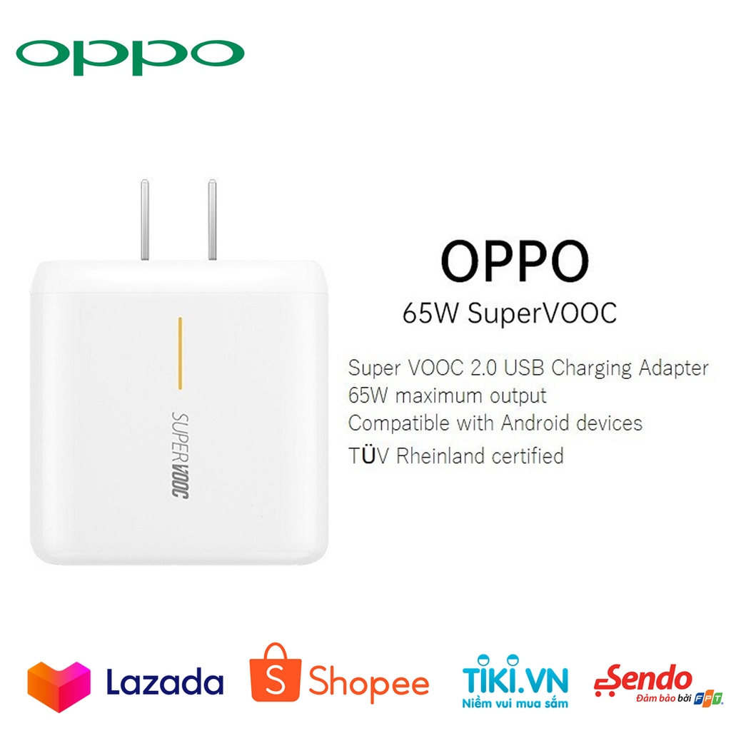 Bộ Sạc Super VOOC 2.0 65W Cho OPPO Reno4 Pro - Hàng Chính Hãng