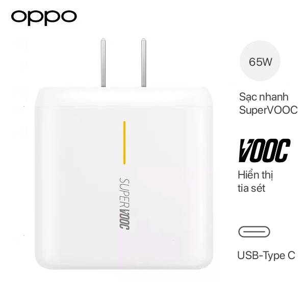 Adapter Sạc Siêu Nhanh Super VOOC 2.0 65W Cho OPPO Find X3 - Hàng Chính Hãng