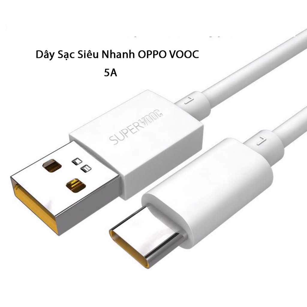 Cáp Sạc Nhanh Super VOOC Cho OPPO Reno5 - Type C - Hàng Chính Hãng