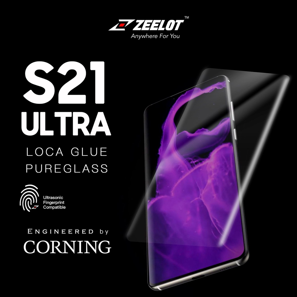Cường lực Zeelot 3D Loca cho Samsung Galaxy S21 Ultra - Hàng Fullbox - Chính hãng