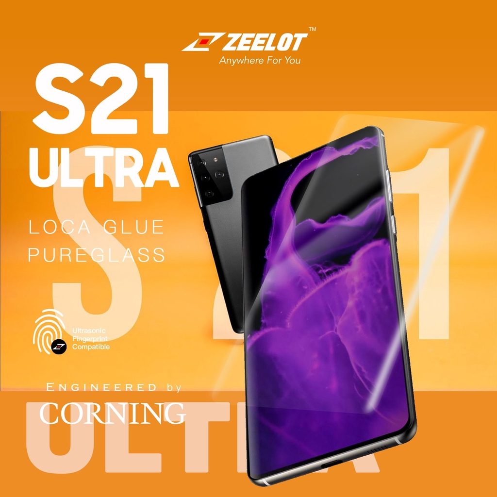 Cường lực Zeelot 3D Loca cho Samsung Galaxy S21 Ultra - Hàng Fullbox - Chính hãng