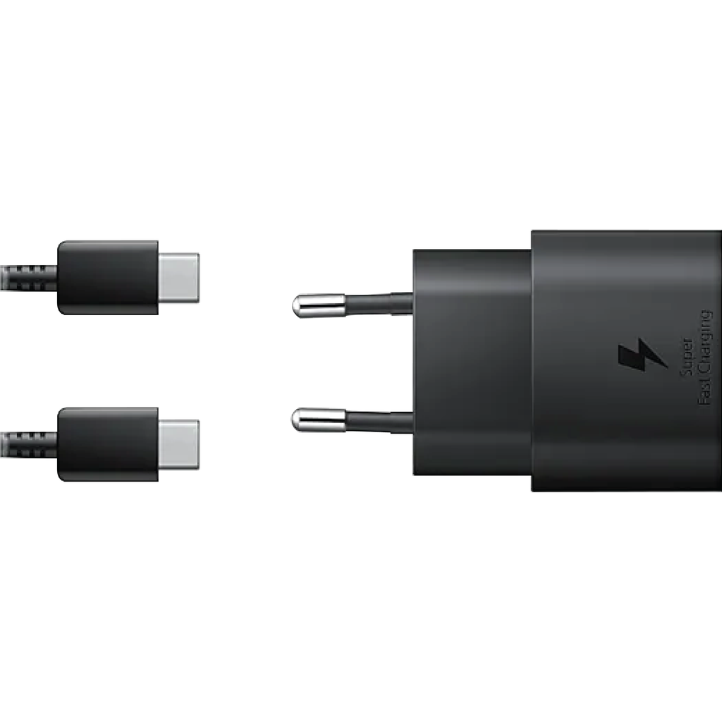 Bộ Sạc Nhanh Samsung 25W Chuẩn PD Cáp C-to-C 1M Bản Cho Galaxy S10 5G Fullbox  - Chính Hãng - Đen