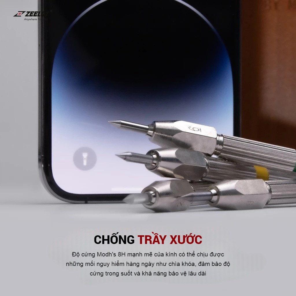 Kính Cường Lực iPhone 15 Series ZEELOT Trong Suốt SOLIDsleek - Retina Clear - Hàng Chính Hãng