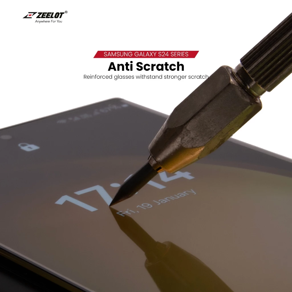 Kính Cường Lực Zeelot Galaxy S24 Ultra Trong Suốt SOLIDsleek 2.5D - Chính Hãng