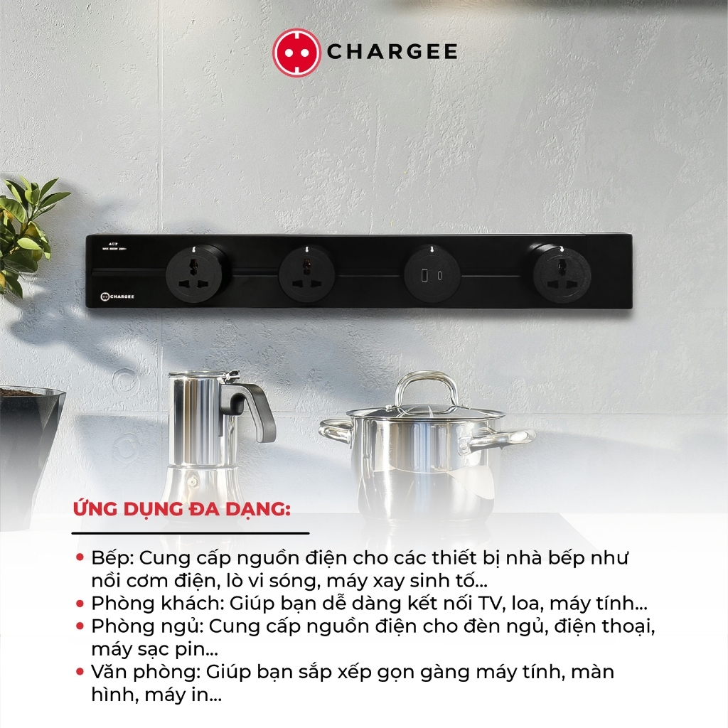 Thanh ray dẫn điện CHARGEE 60cm 8000W