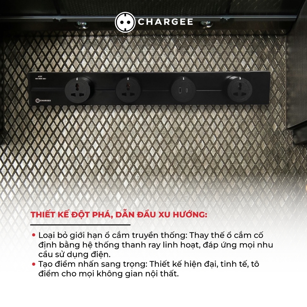 Thanh ray dẫn điện CHARGEE 60cm 8000W