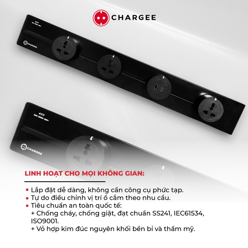 Thanh ray dẫn điện CHARGEE 60cm 8000W