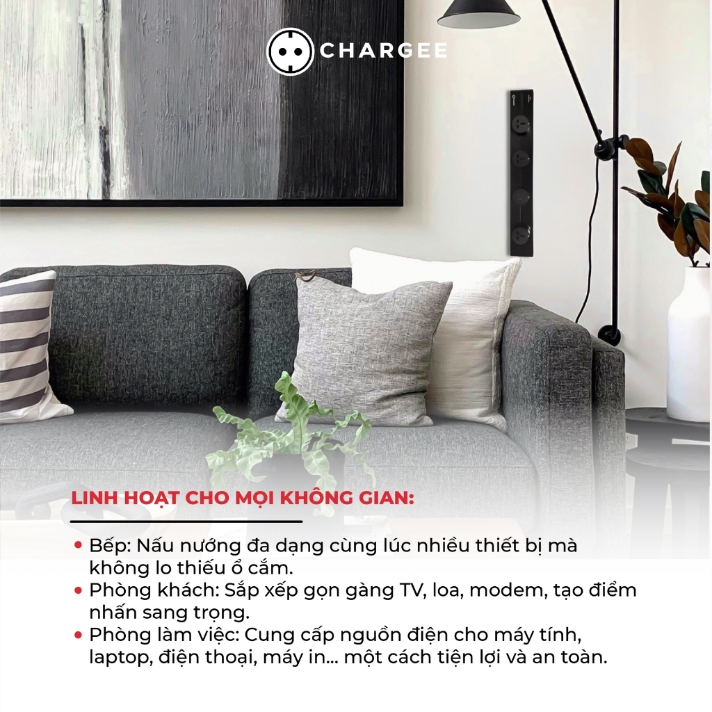 Thanh ray dẫn điện CHARGEE 60cm 8000W