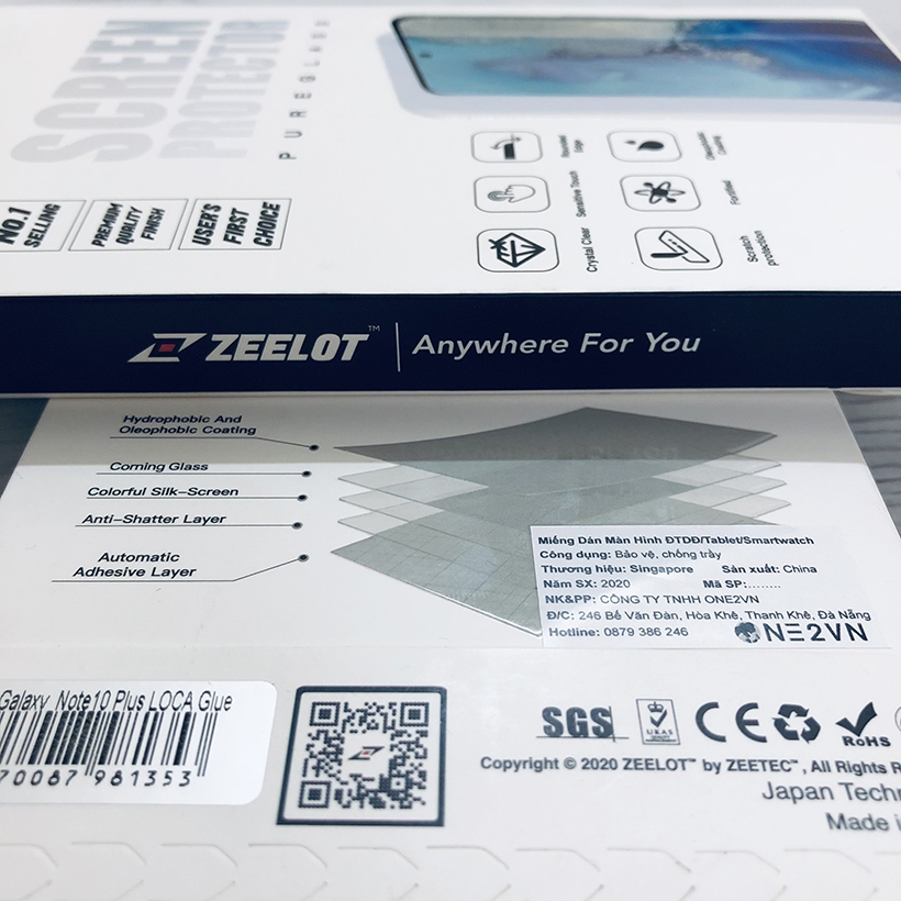 Cường lực Zeelot UV Samsung Galaxy Note 10 Plus - Hàng Fullbox - Chính hãng