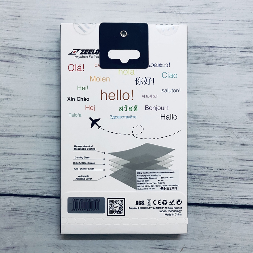 Cường lực Zeelot UV Samsung Galaxy Note 10 Plus - Hàng Fullbox - Chính hãng