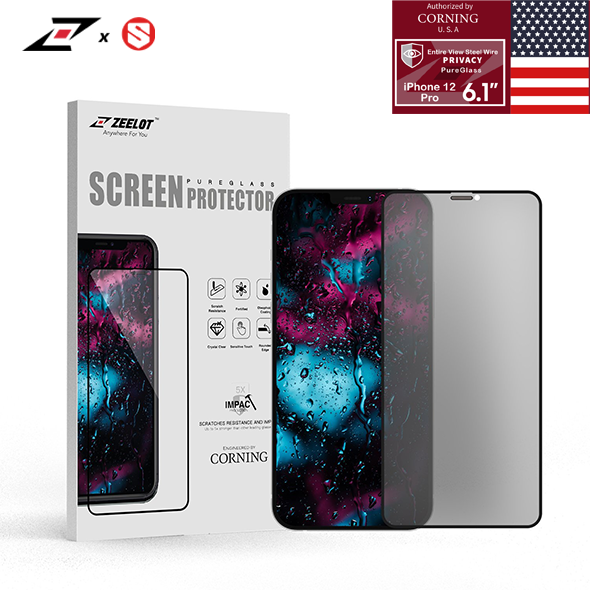 Cường Lực Chống Nhìn Trộm Zeelot Privacy cho iPhone 12 Pro Max (6.7'') - Hàng Fullbox - Chính hãng