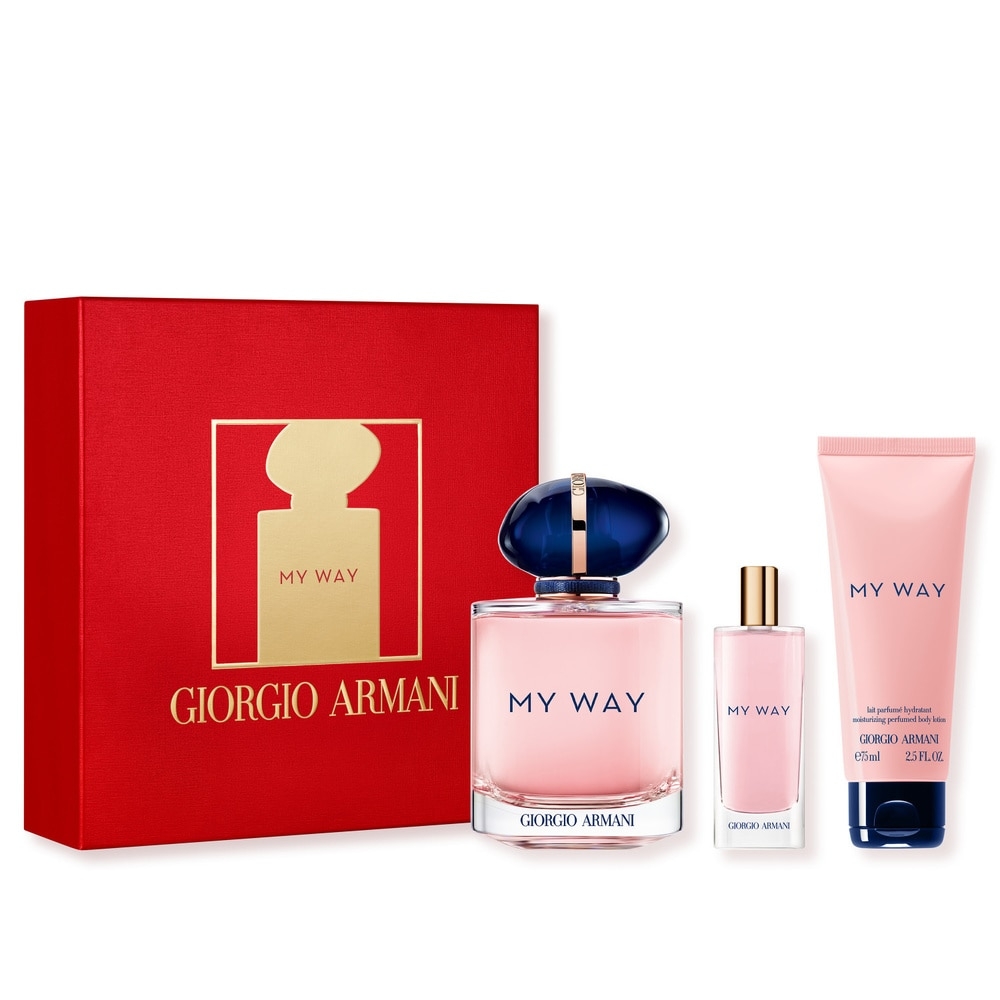 Set nước hoa Giorgio Armani My Way EDP 50ml + mini 15ml + Body lotion 75ml  - Mỹ Phẩm Hàng Hiệu Pháp - 