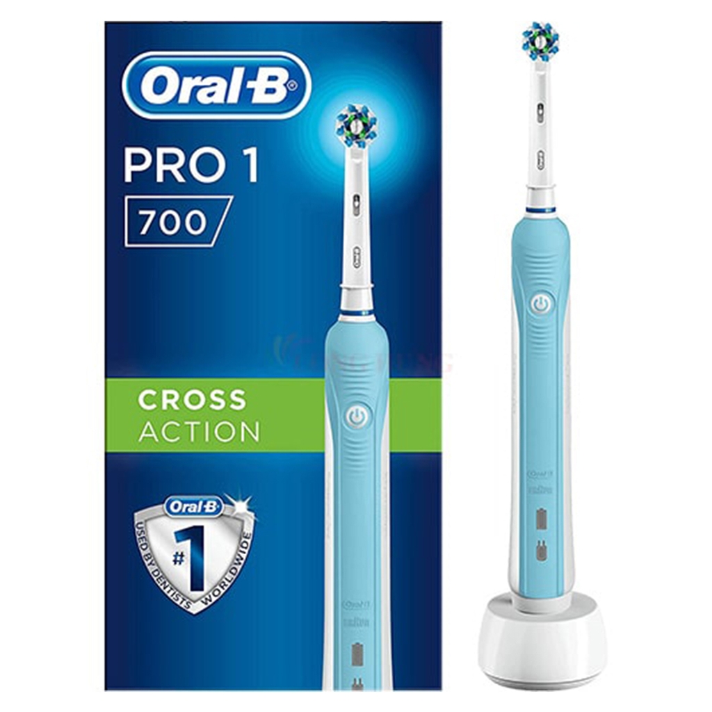 Bàn chải điện OralB Pro1 700 (xanh) Cross Action