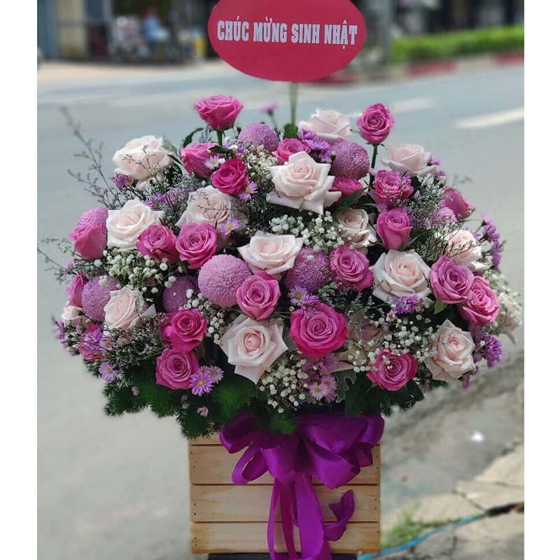 Giỏ hoa tươi đẹp LOVE-G105