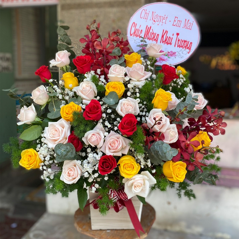 Giỏ hoa tươi đẹp LOVE-G58