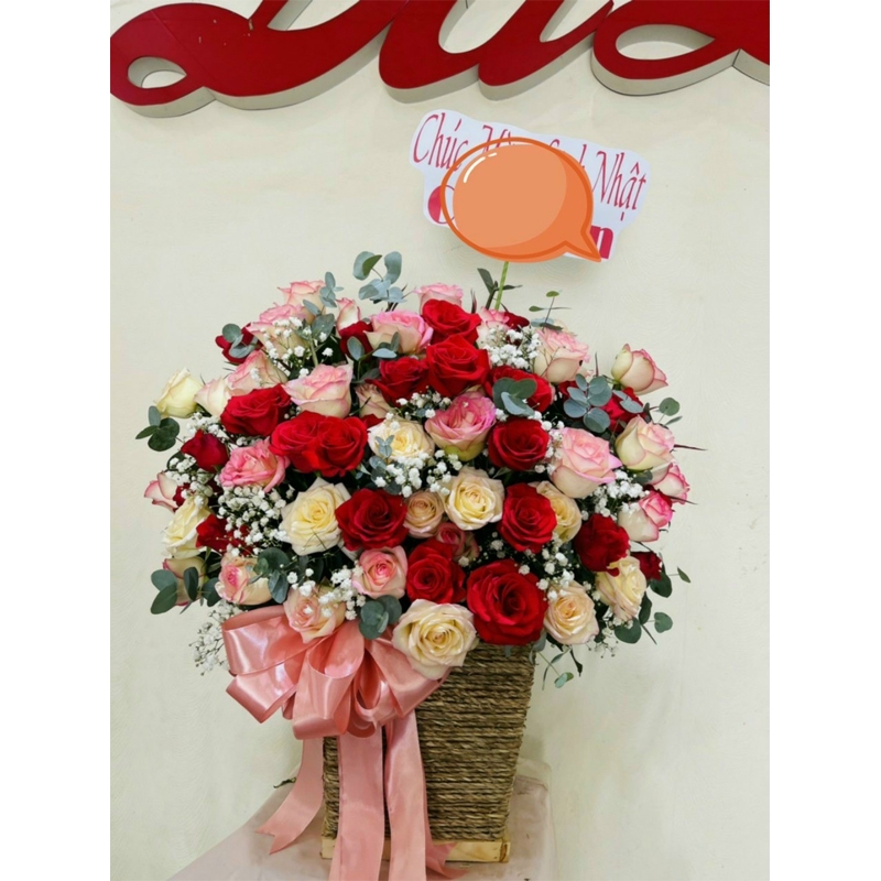 Giỏ hoa tươi đẹp LOVE-G81