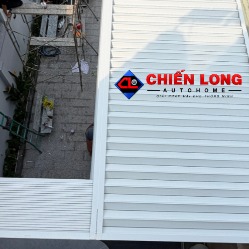 Mái Nhôm Ziczac Tự Động Che Nhà Xe Biệt Thự 5m x 6m