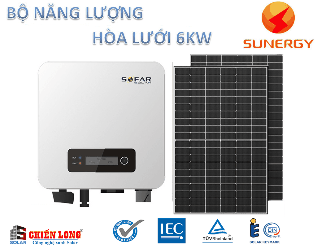 Báo giá điện năng lượng mặt trời 6.3KW Hòa lưới | Rẻ hơn thi trường