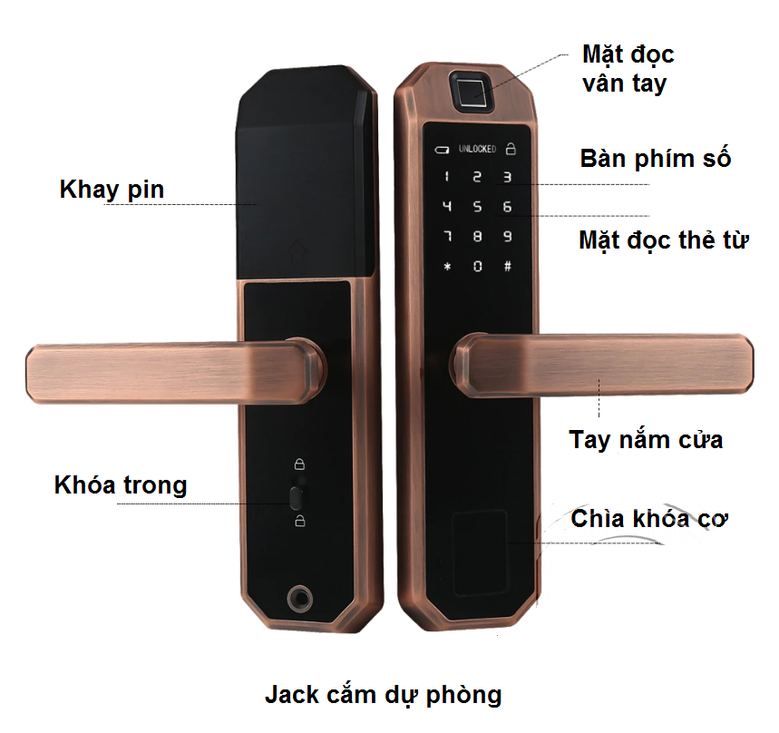 Khóa vân tay giá rẻ điều Khiển Qua App từ xa Smartdorlock CL-DL7D