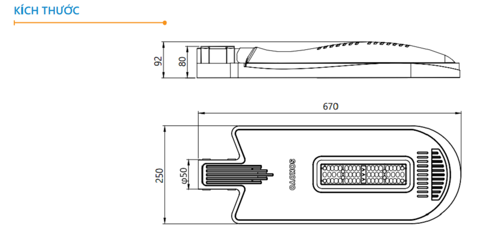 Đèn năng lượng mặt trời LUMO 60W Chuyên dùng đường phố - SOKOYO KY-F-XC-002 (LUMO- Split type)