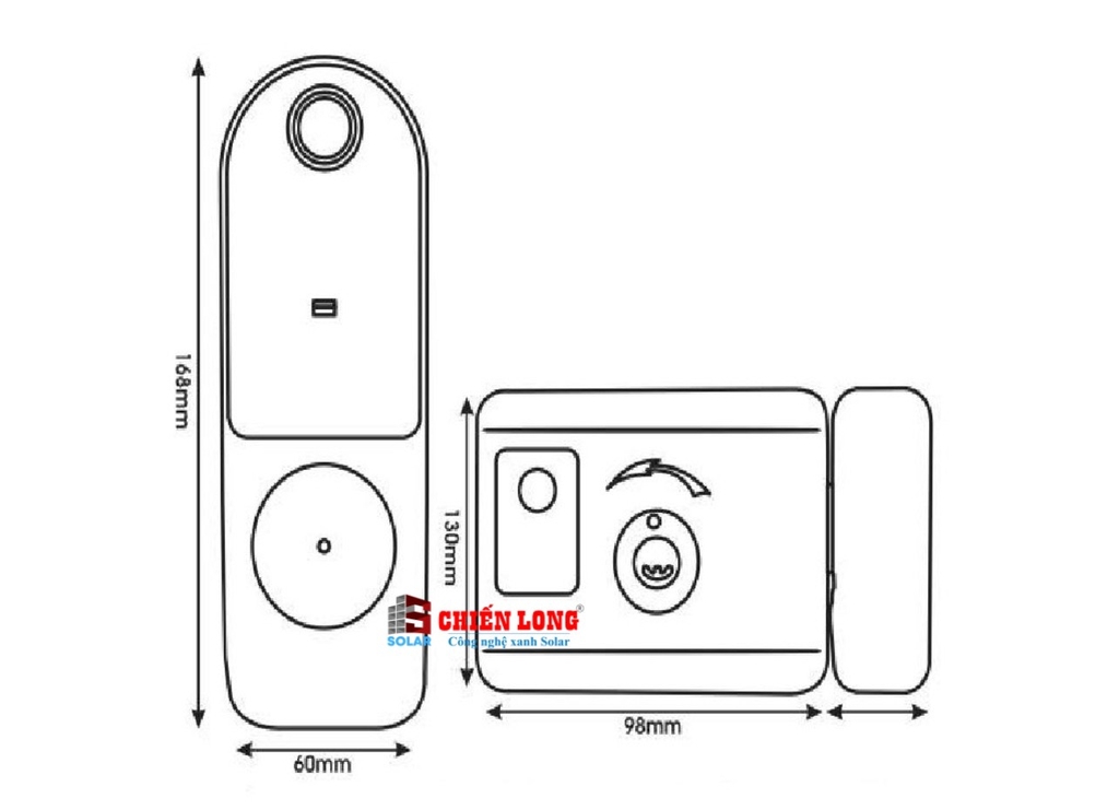 Khóa vân tay 2 ( vân tay, mật khẩu, thẻ từ, Remote, Bluetooth App)