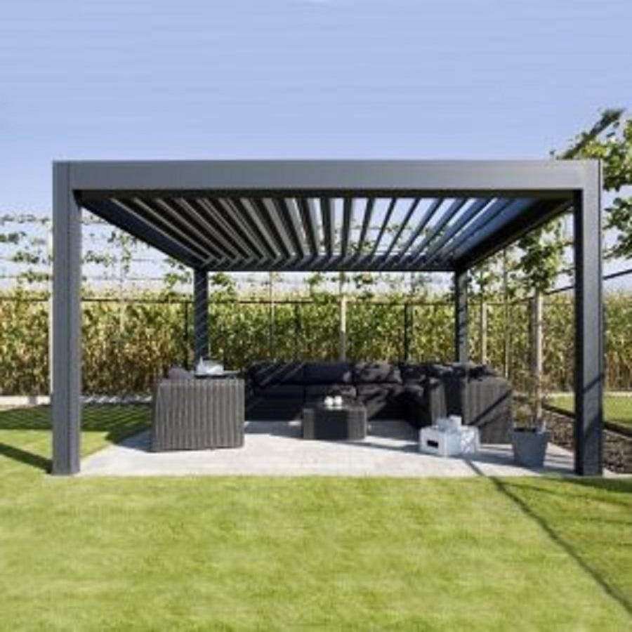 Nhà mát mái xếp Pergola Aluminum hiện đại, đẳng cấp Châu Âu