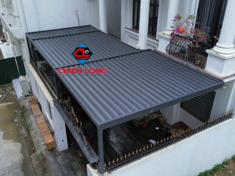 Mái nhôm xếp trượt Ziczac tự động CSFB - 03 - sản phẩm chất lượng Châu Âu nhập khẩu 100%