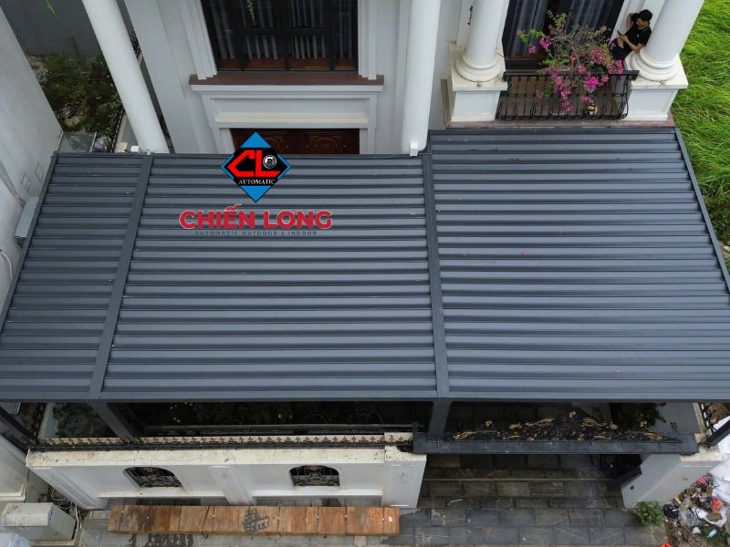 Mái nhôm xếp trượt Ziczac tự động CSFB - 03 - sản phẩm chất lượng Châu Âu nhập khẩu 100%