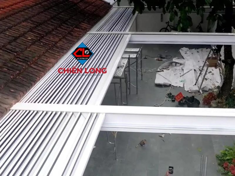 Mái nhôm xếp trượt Ziczac tự động CSFB - 03 - sản phẩm chất lượng Châu Âu nhập khẩu 100%
