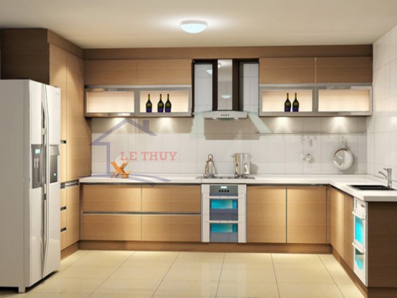 TỦ BẾP GỖ CÔNG NGHIỆP PHỦ VENNER SỒI TM21