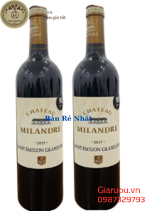 VANG PHÁP CHATEAU MILANDRE SAINT EMILION GRAND CRU GIÁ RẺ – Giaruou.vn