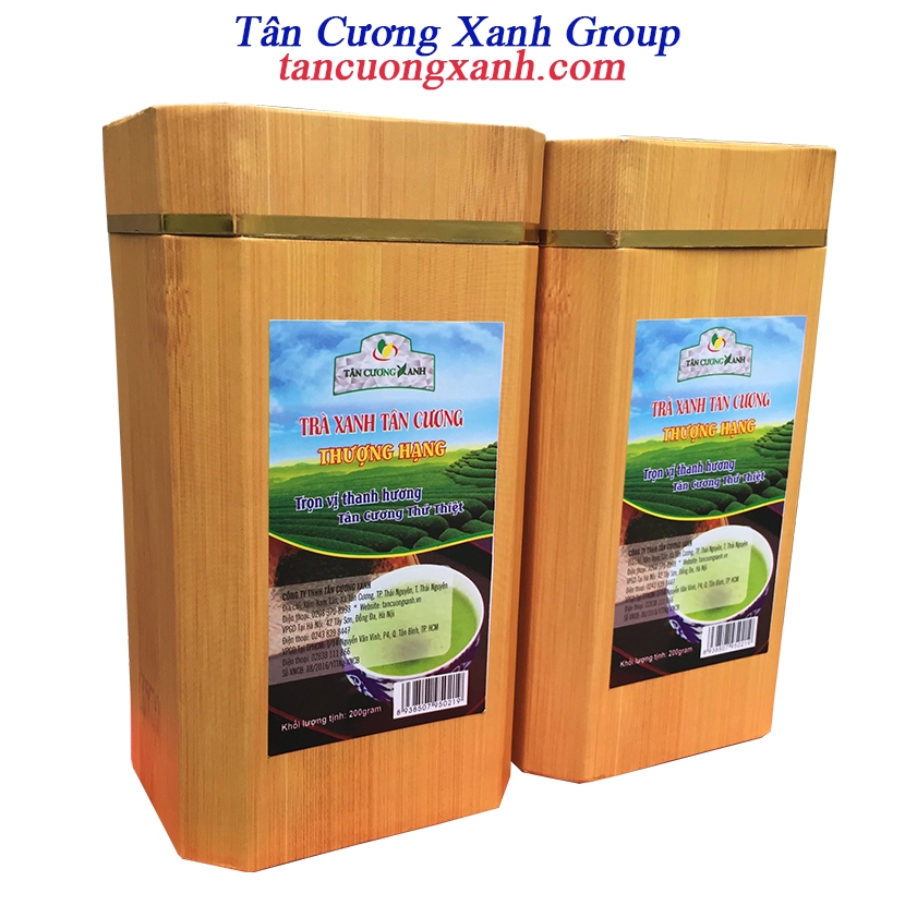 Trà Tân Cương Thượng Hạng TC1 200gram - Hộp Vân Gỗ