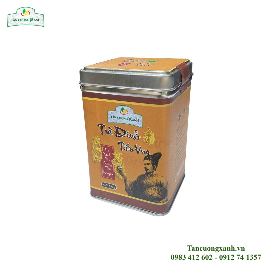 Trà Đinh Tân Cương Tiến Vua 100gram - Hộp Thiếc