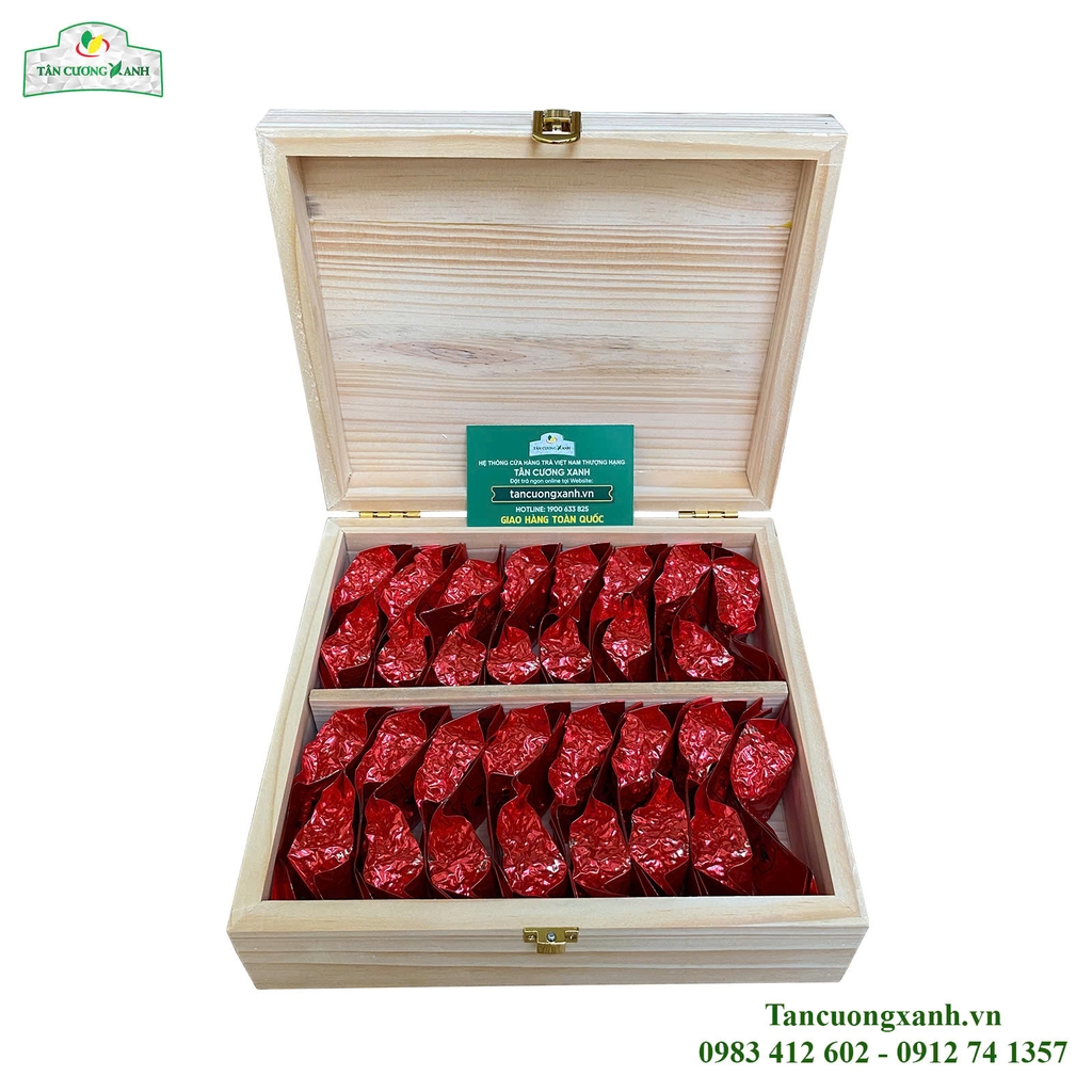 Trà Sen Ngọc Tỉnh Liên 300gram - Hộp Gỗ Thông