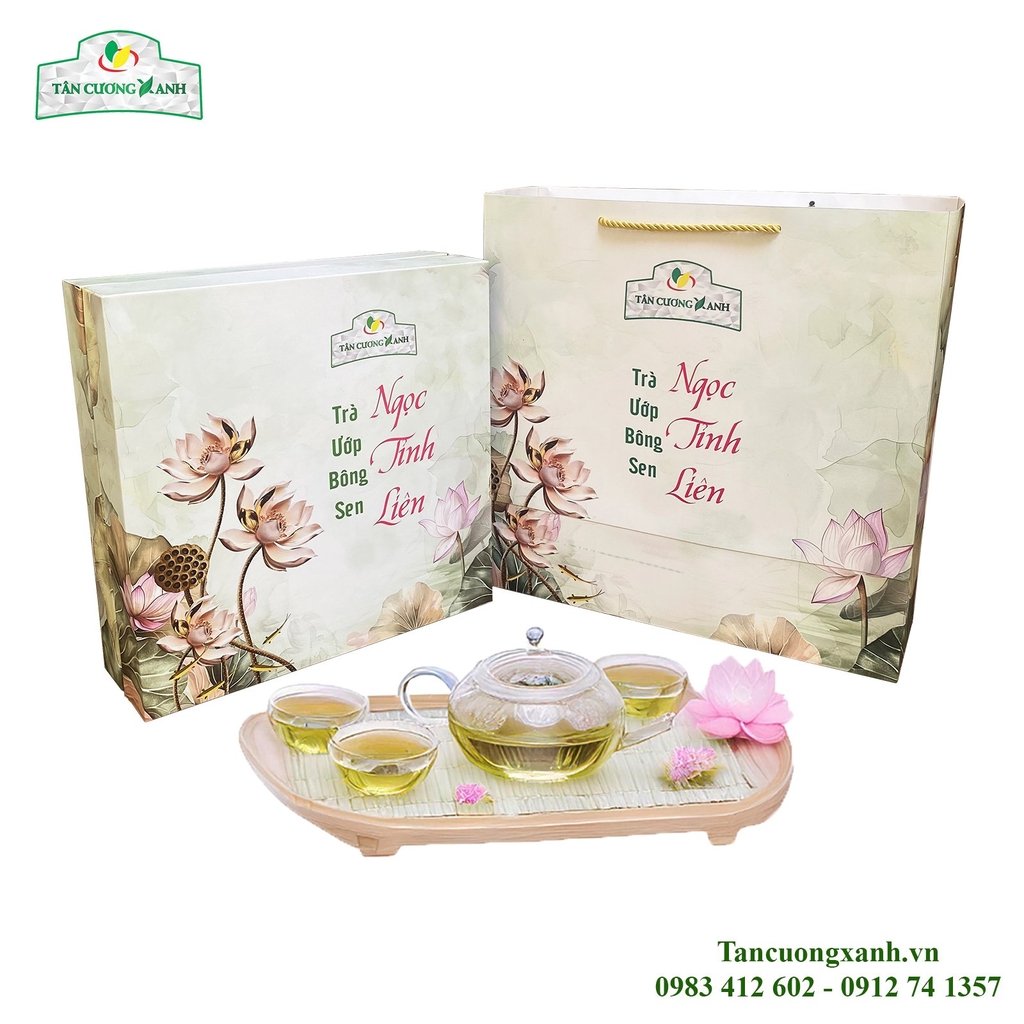 Trà Ướp Bông Sen Ngọc Tỉnh Liên - Hộp 8 Bông
