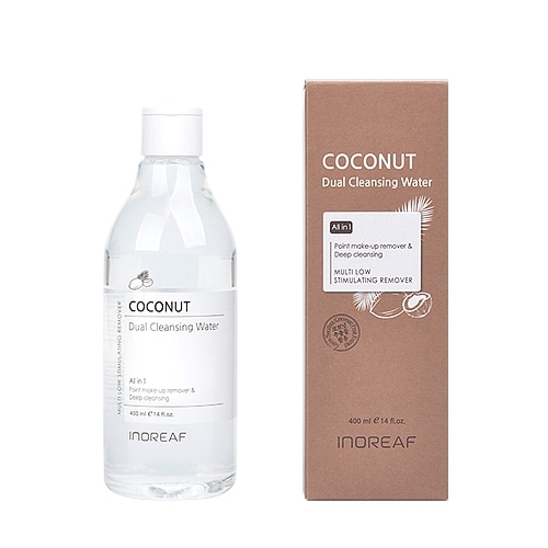 Nước tẩy trang dầu dừa Inoreaf Coconut Dual Cleansing Water 400ml