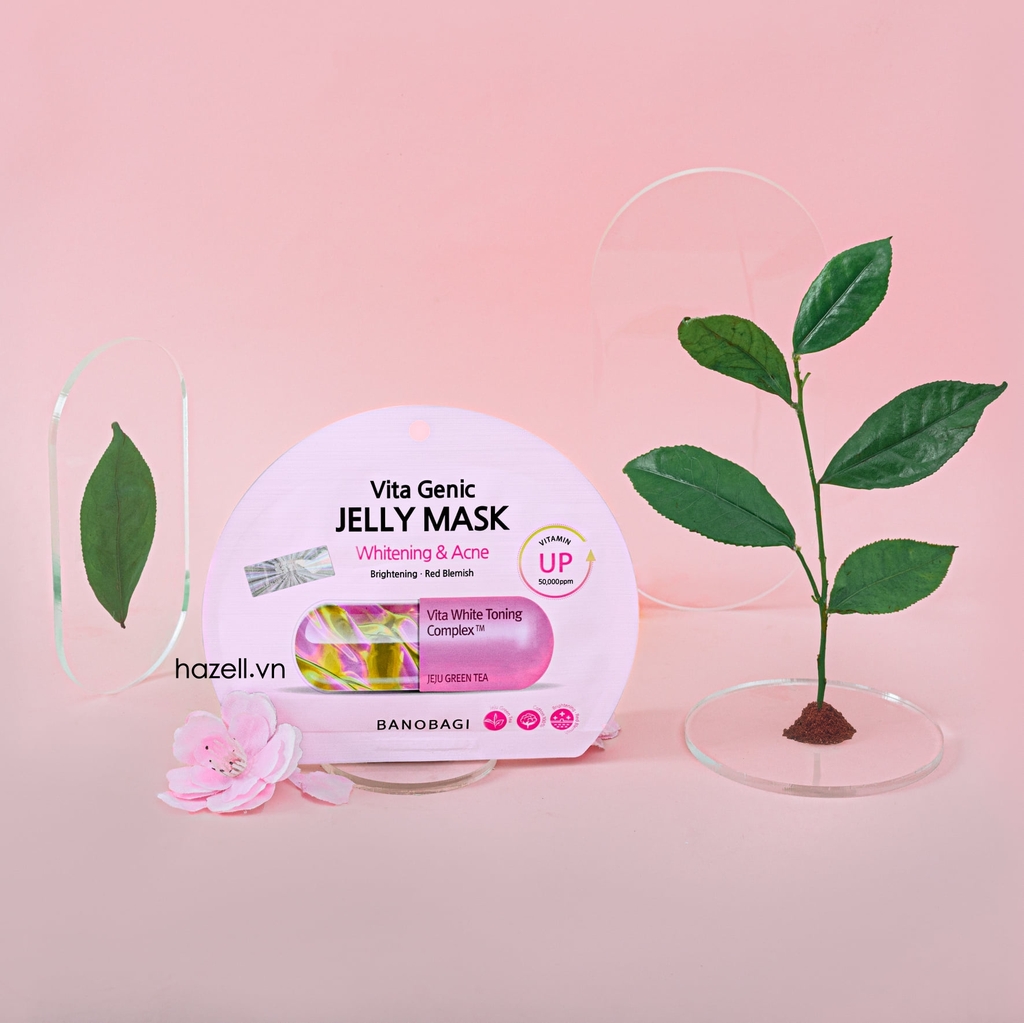 Mặt nạ BANOBAGI Vita Genic - Whitening & Acne Brightening Red Blemish Skin Jelly Mask (Hồng)