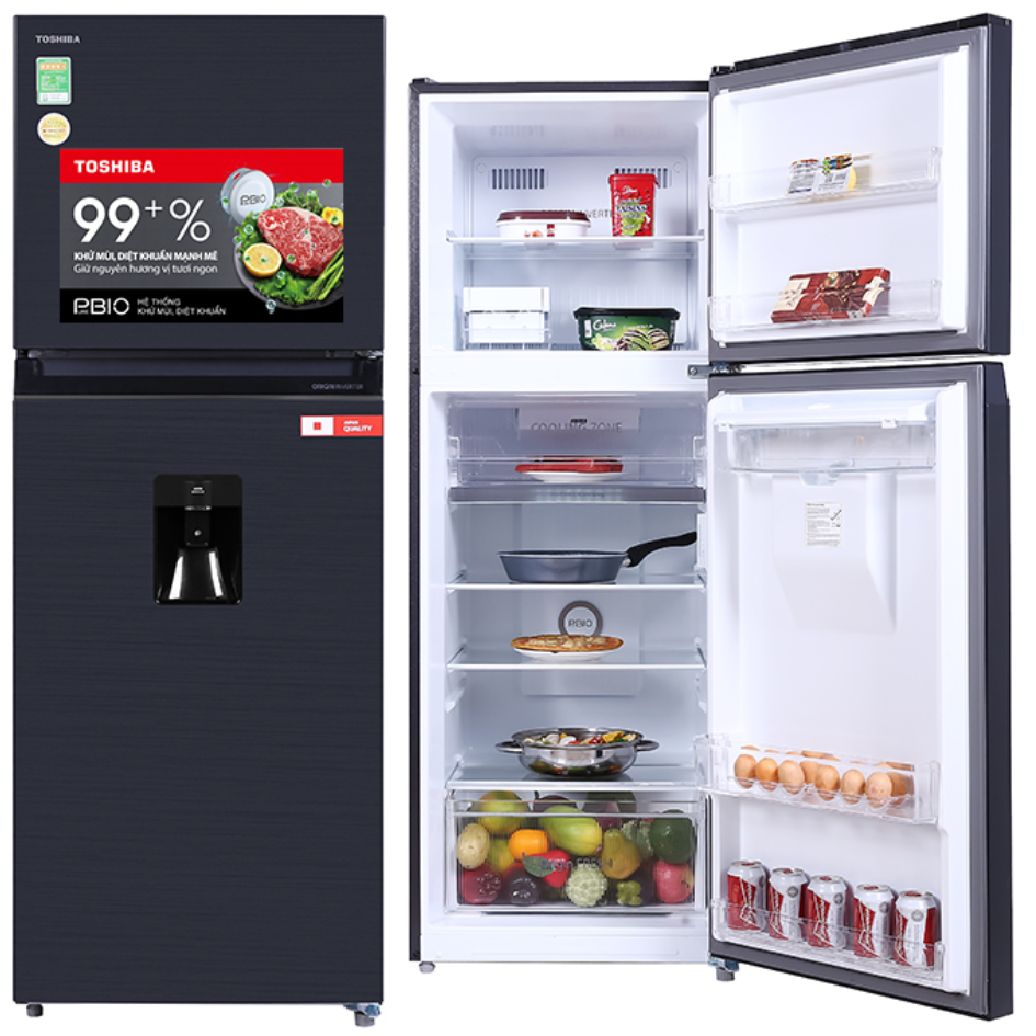 Tủ lạnh Toshiba Inverter 311 lít GR-RT395WE-PMV(06)-MG Tủ lạnh Toshiba Inverter 311 lít GR-RT395WE-PMV(06)-MG