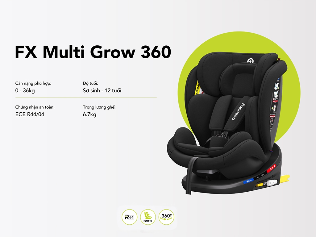 Ghế ngồi ô tô trẻ em Reebaby S64 FX Multi Grow 360