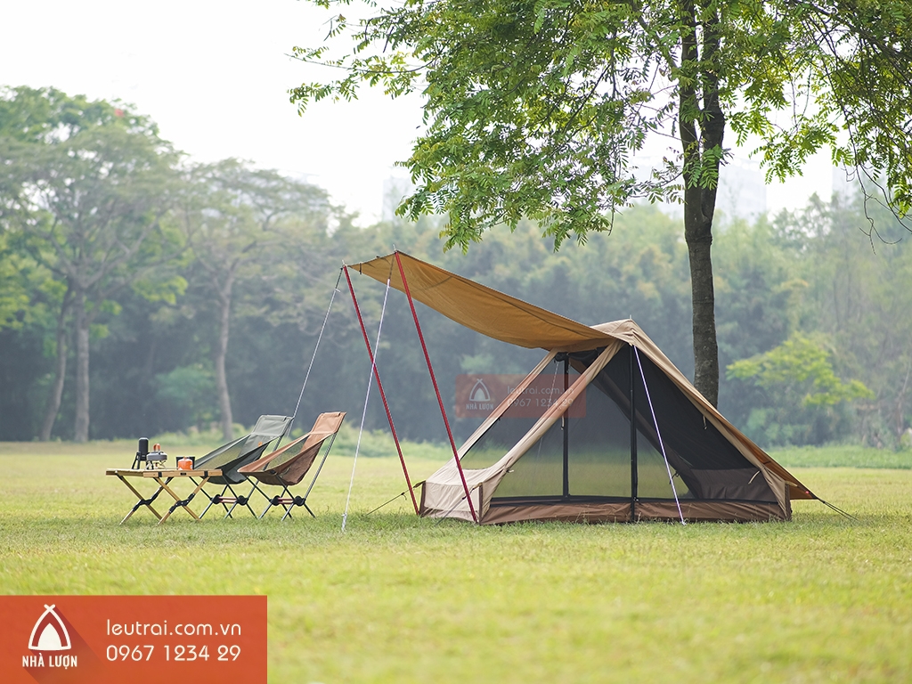 Lều cắm trại Glamping Vintage Home 4P-Vải TC cao cấp