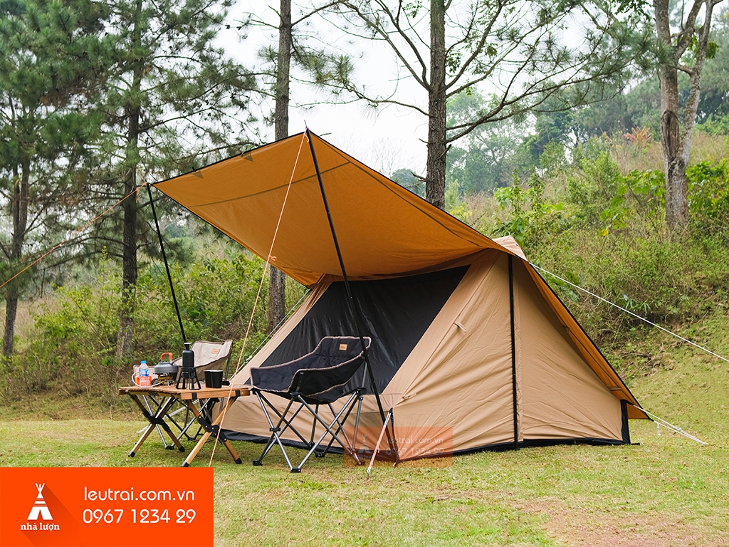 Lều cắm trại Glamping Vintage Home 4P-Vải TC cao cấp