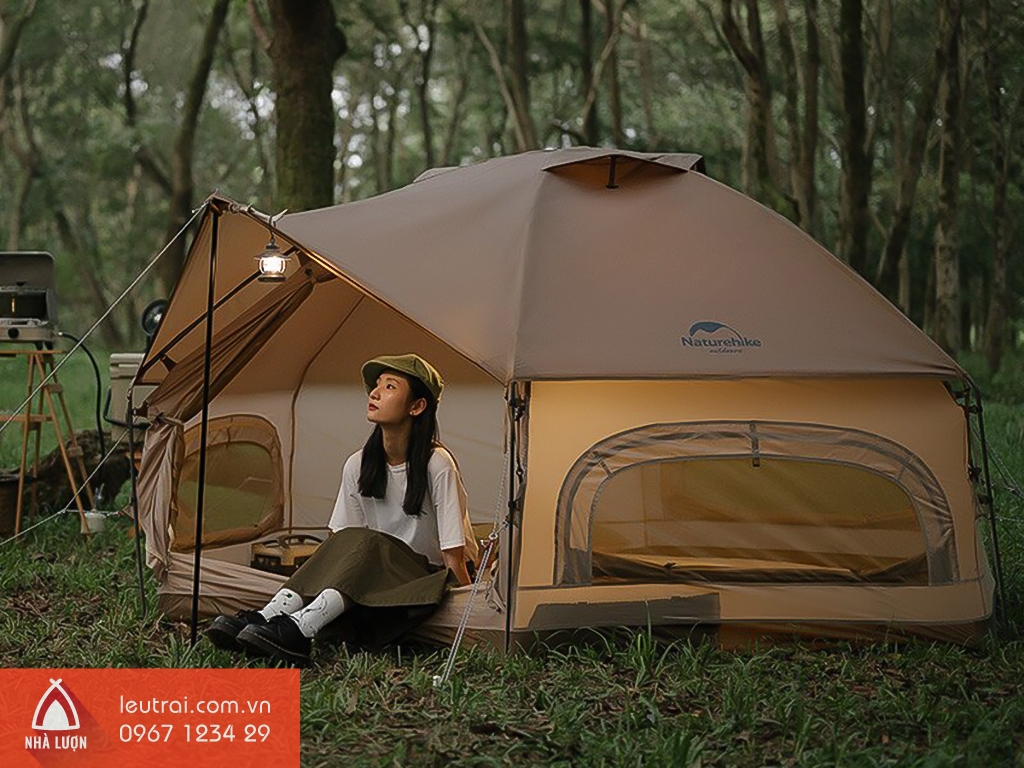 Lều nấm, Lều cắm trại Glamping Naturehike NH21ZP001 dành cho 4 người