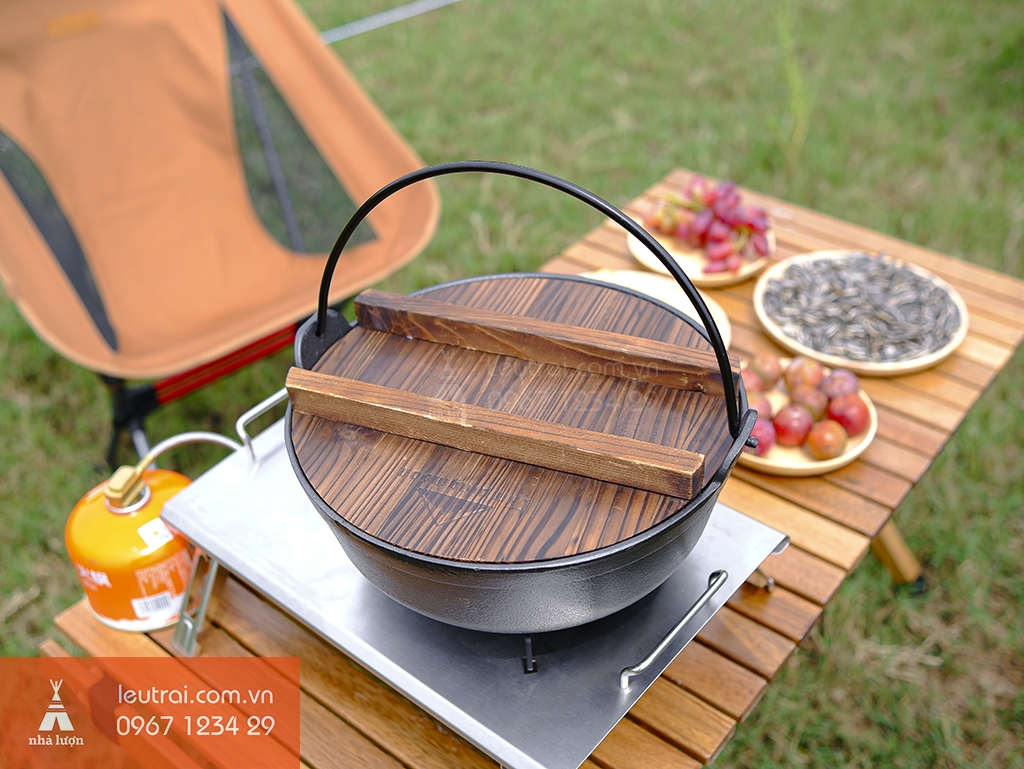 Nồi gang Nhật Bản có quai xách Campingmoon DO-23